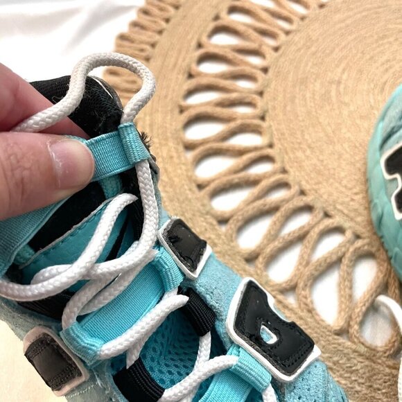 Nike Air More Uptempo Light Aqua Sneakers AA1554-403 PS Size 12C - Picture 9 of 11